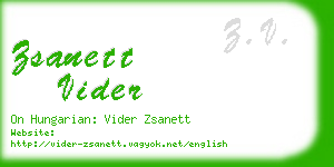 zsanett vider business card